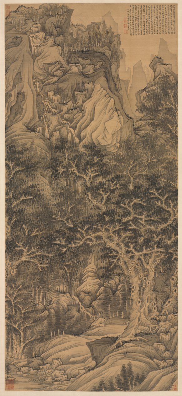 A Montanha das Cinco Cataratas de Chen Hongshou