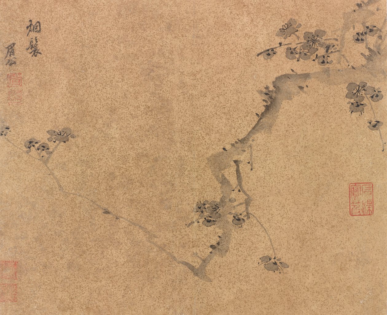 Um Ramo de Ameixa, dinastia Ming, ca.1580-1639. de Chen Jiru