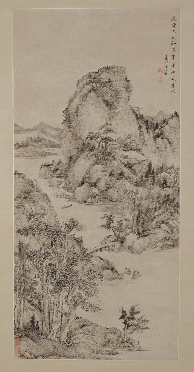 Paisagem depois de Dong Yuan de Chen Wang