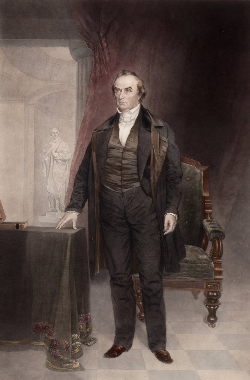 Retrato de Daniel Webster (1782-1852), de Harding, Chester (1792-1866). Mezzotint. Coleção Particular de Chester Harding