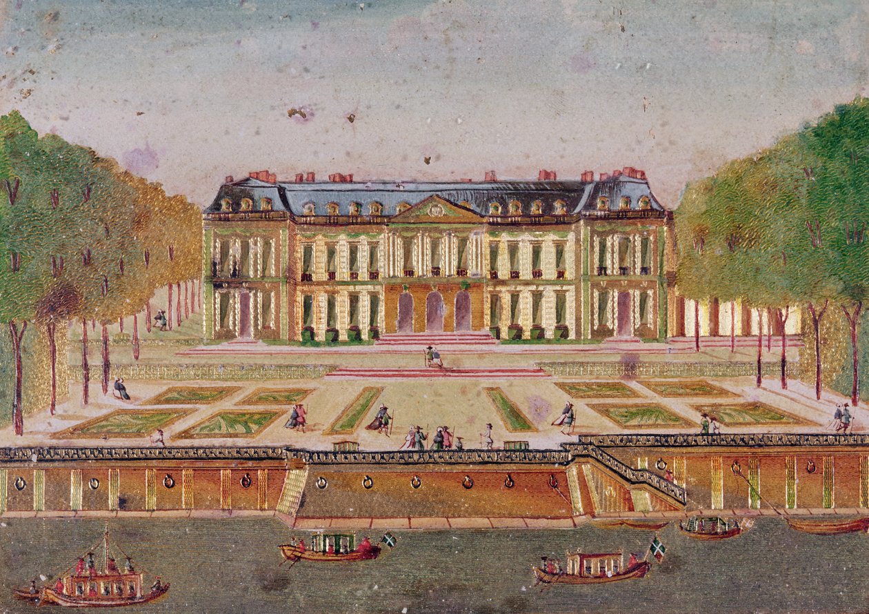 O Chateau de Choisy, lado do parque de Chevalier