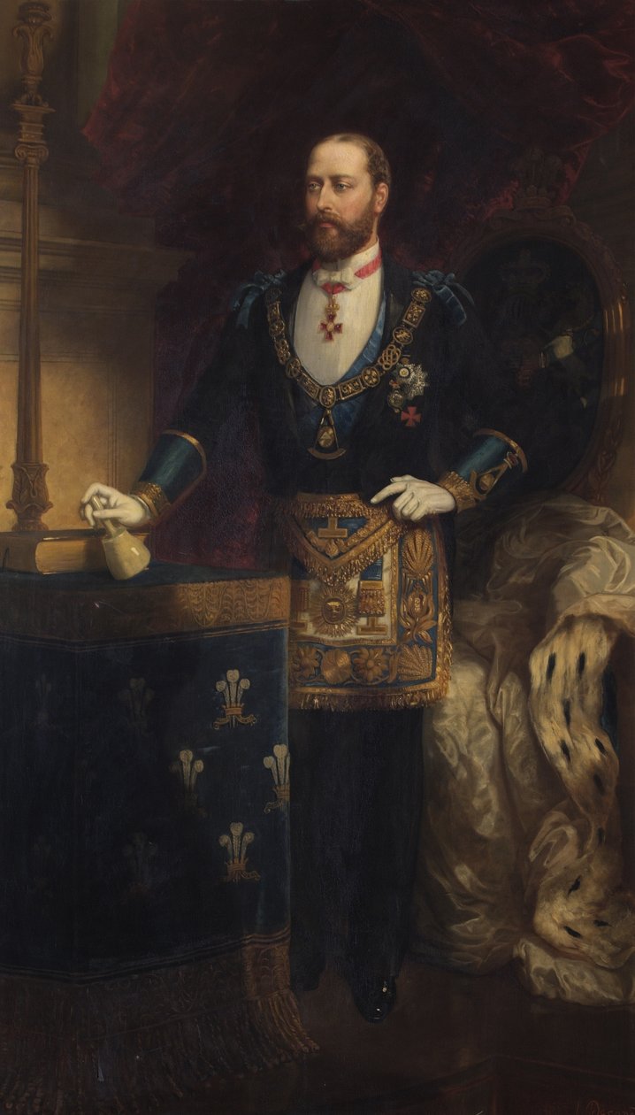 Albert Edward, Príncipe de Gales como Grão-Mestre, 1885 de Chevalier Louis William Desanges
