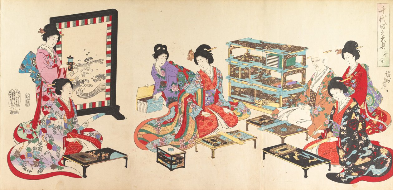 Álbum de Mulheres do Castelo de Chiyoda, 1895., 1895. de Chikanobu Yoshu