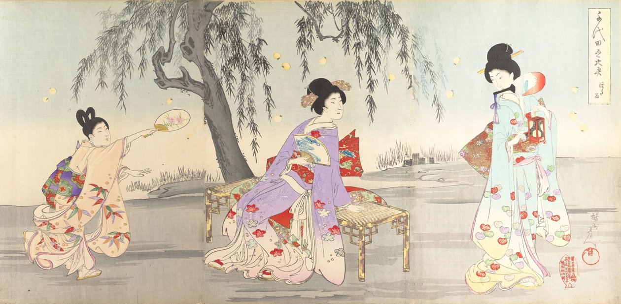 Álbum de Mulheres do Castelo de Chiyoda, 1895., 1895. de Chikanobu Yoshu