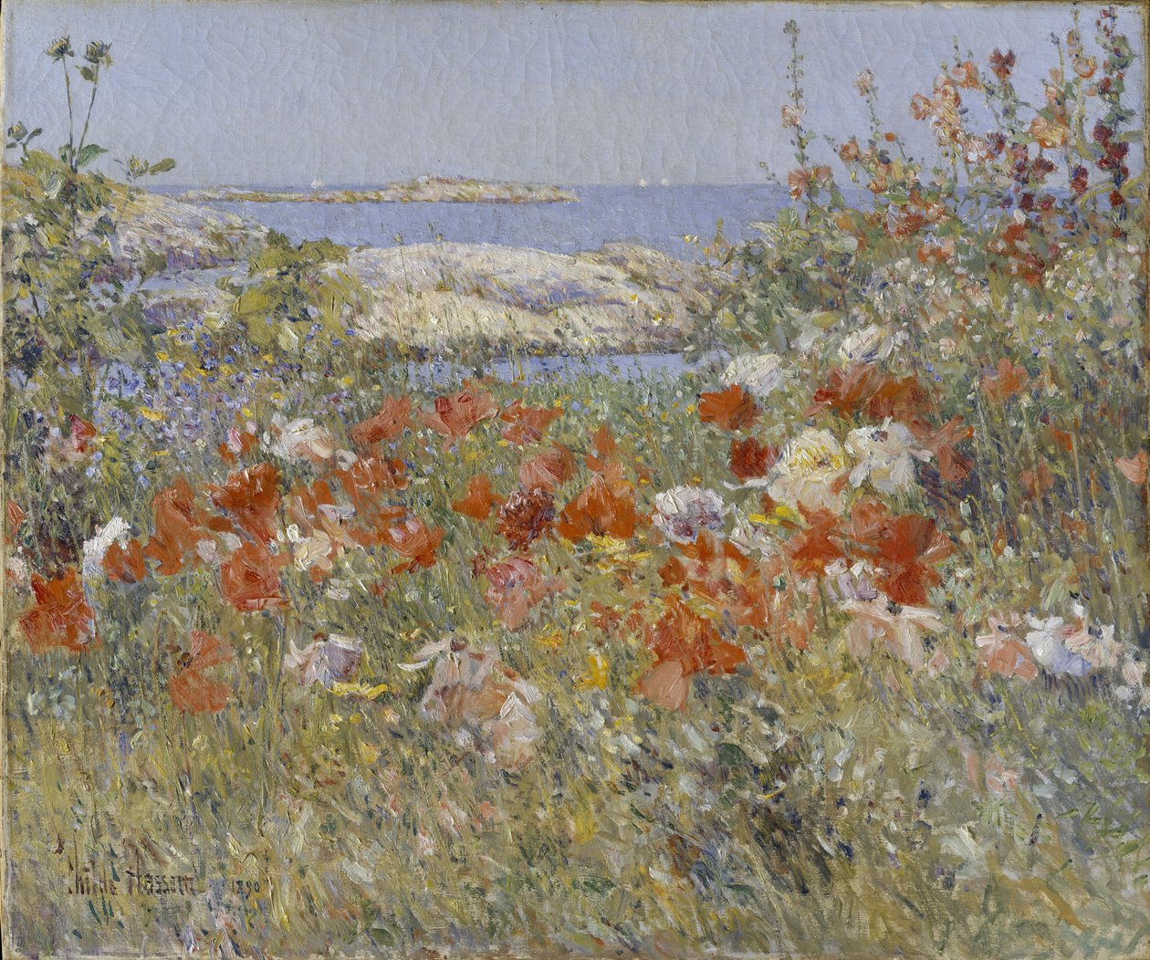 Celia Thaxters Garden, Ilhas dos Cardumes, Maine, 1890n de Childe Hassam