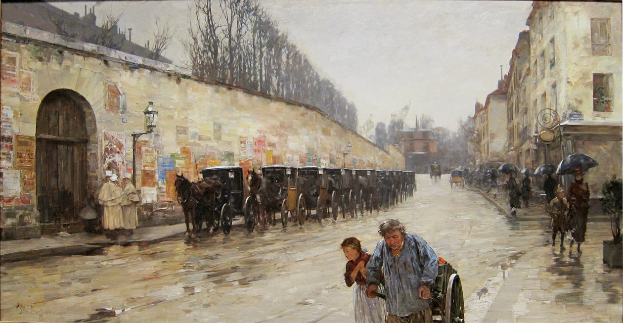 Um chuveiro, rue BonapartenFrancais: Um chuveiro, rue Bonaparten de Childe Hassam