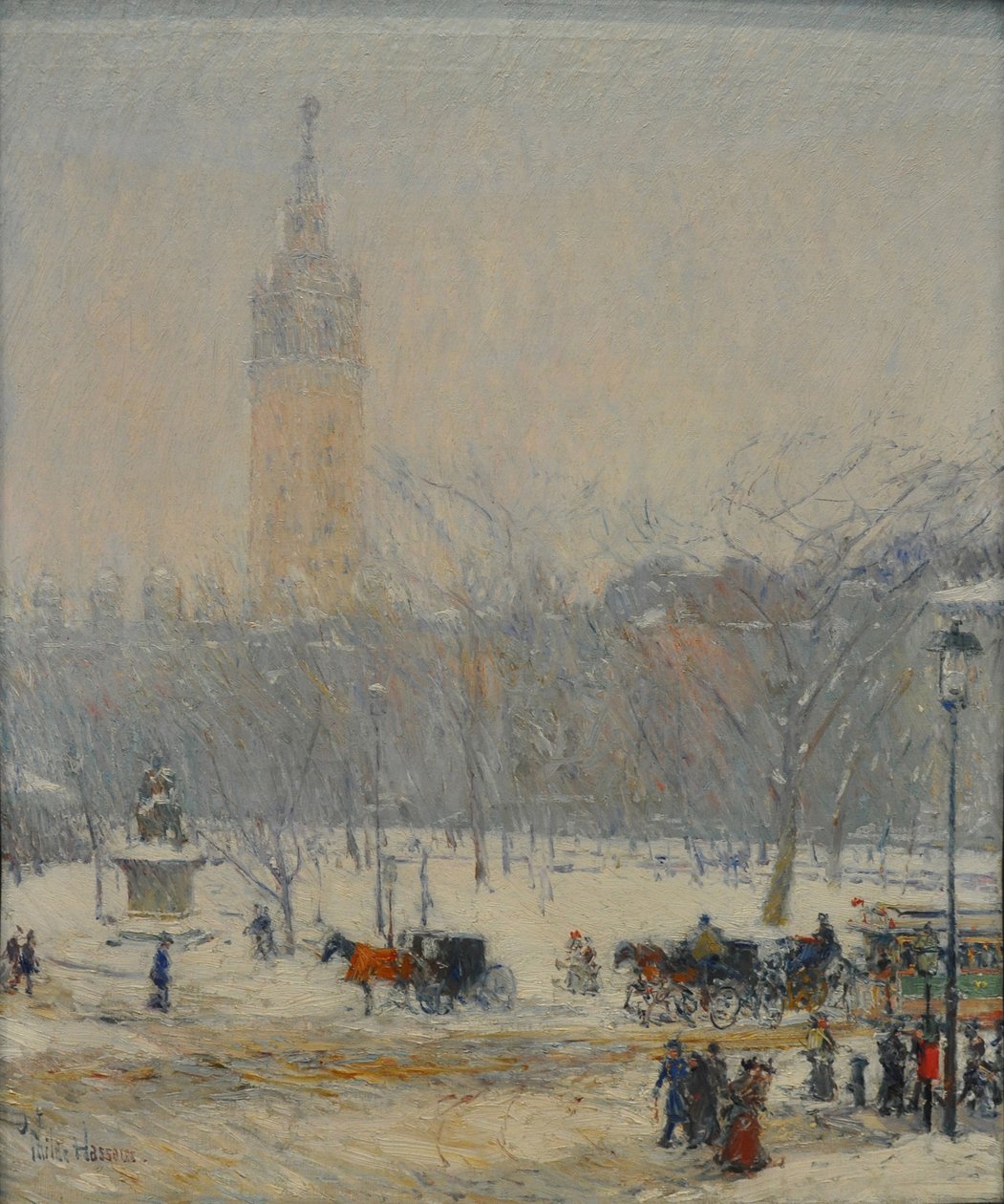 Tempestade de neve, Madison Square. de Childe Hassam