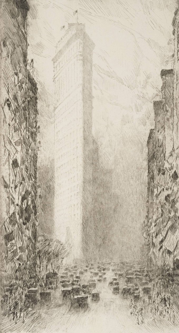 Aniversário de Washingtons - quinta avenida na rua 23 de Childe Hassam