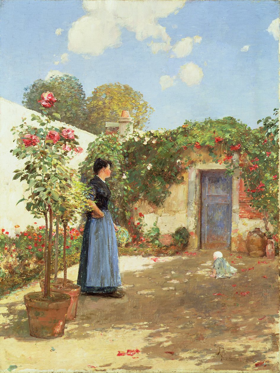 Uma manhã ensolarada, Villiers-le-Bel de Childe Frederick Hassam