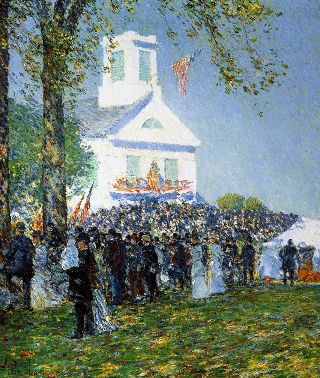 Uma Feira de País Americana de Childe Frederick Hassam