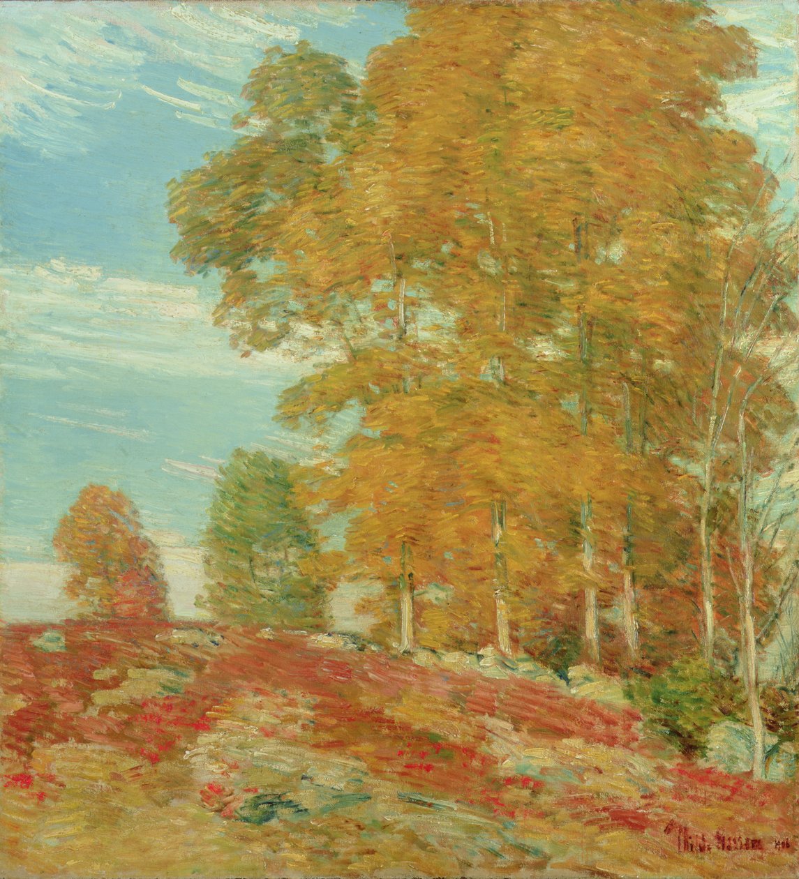 Outono Hilltop, Nova Inglaterra de Childe Frederick Hassam