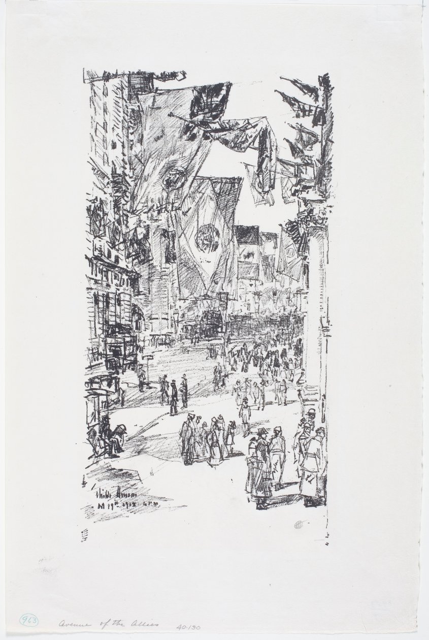 Avenue of the Allies, City Street (5th Ave) de Childe Frederick Hassam