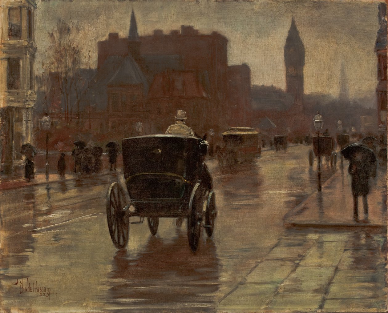 Columbus Avenue, Rainy Day de Childe Frederick Hassam