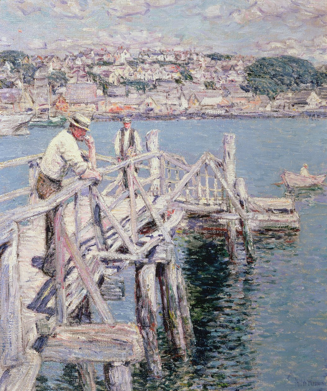 Dock Scene, Gloucester de Childe Frederick Hassam