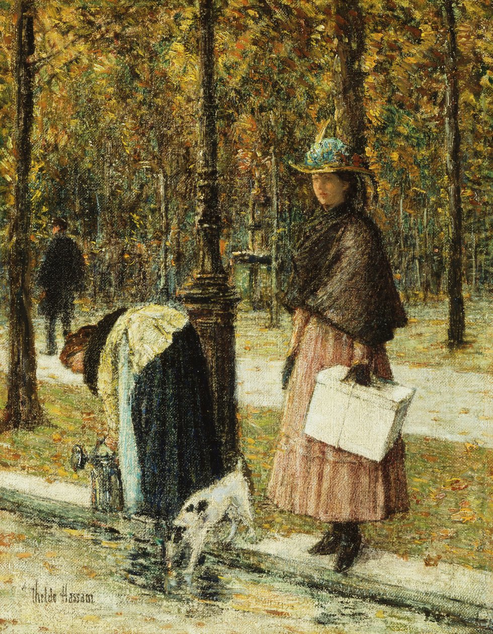 Noite, Champs-Elysees (Perto do Louvre) de Childe Frederick Hassam