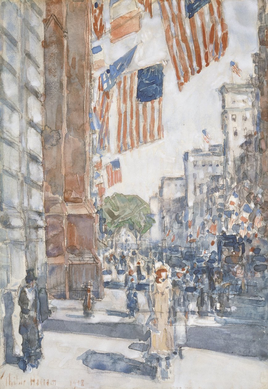 Bandeiras, Quinta Avenida de Childe Frederick Hassam