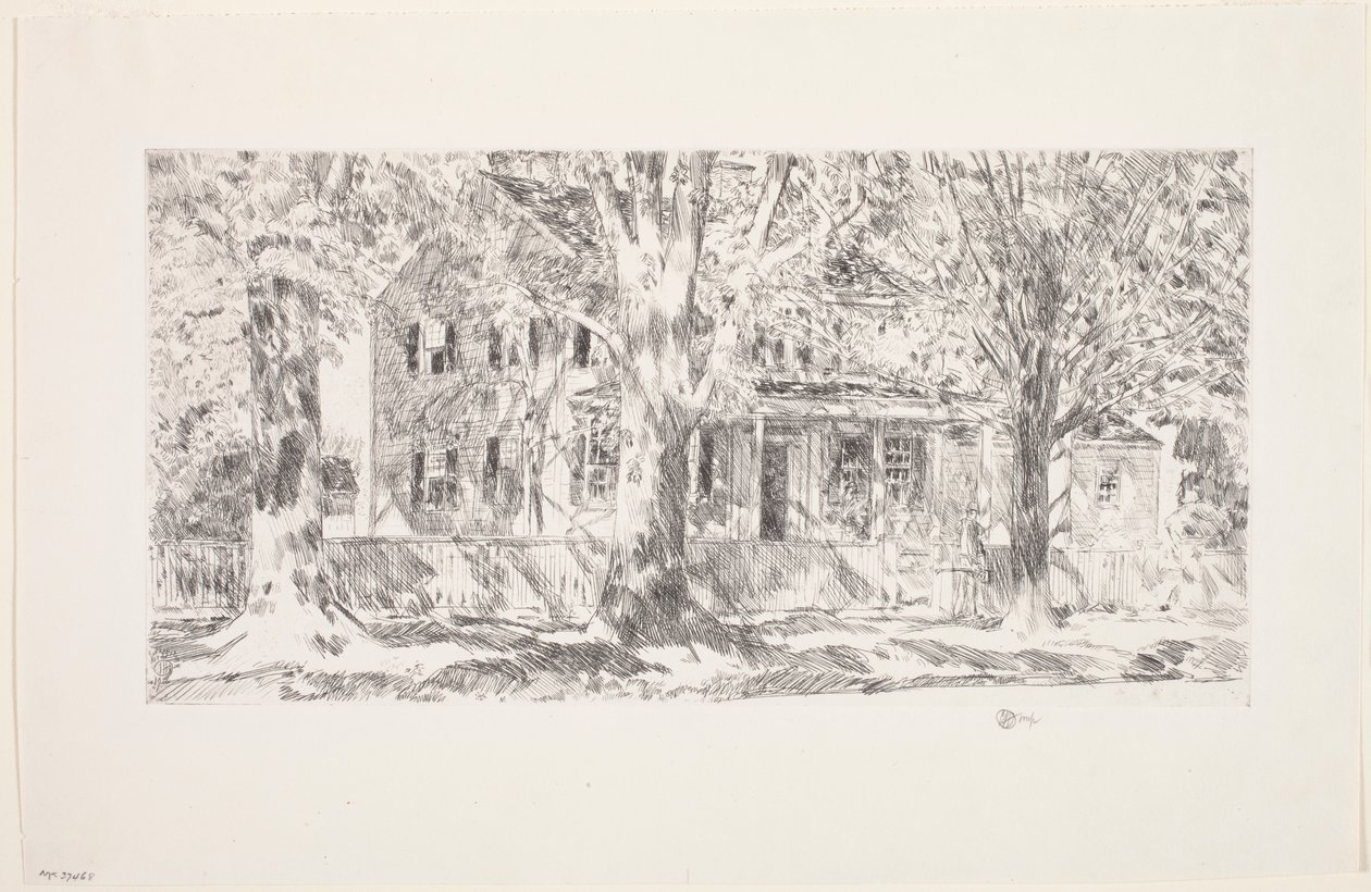 Casa na Main Street, East Hampton de Childe Frederick Hassam