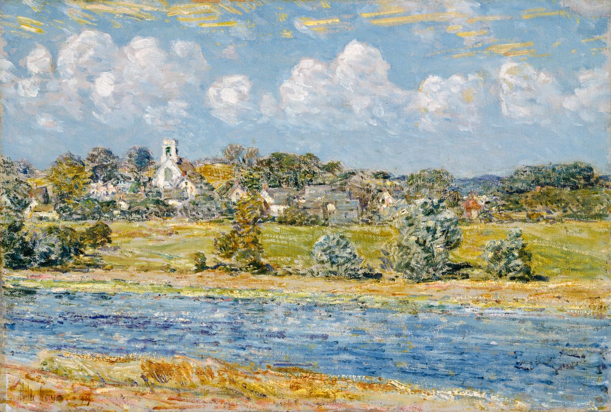 Paisagem em Newfields, New Hampshire de Childe Frederick Hassam