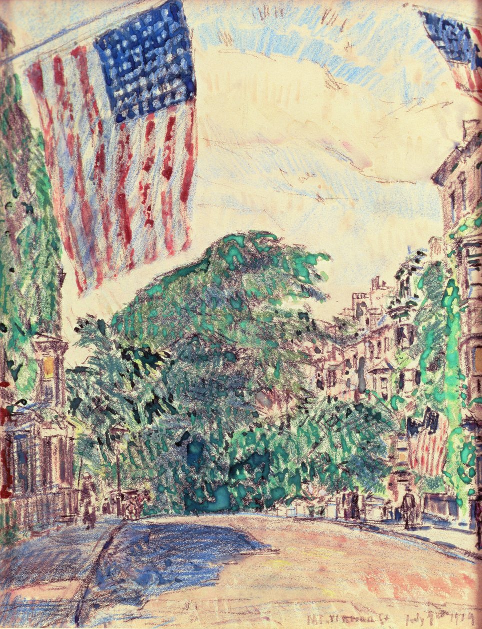 Rua Mount Vernon, Boston de Childe Frederick Hassam