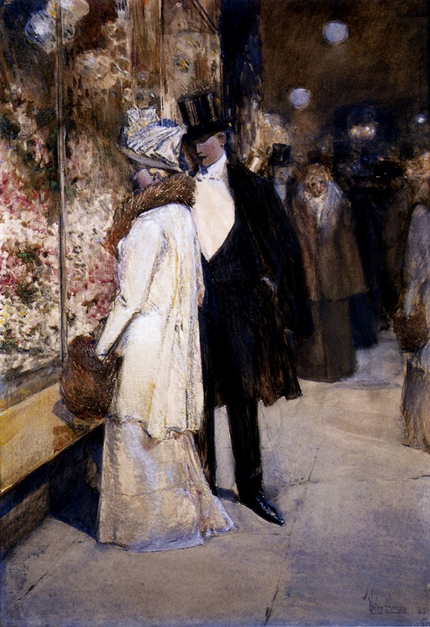 Nocturno de Ano Novo, Nova Iorque de Childe Frederick Hassam