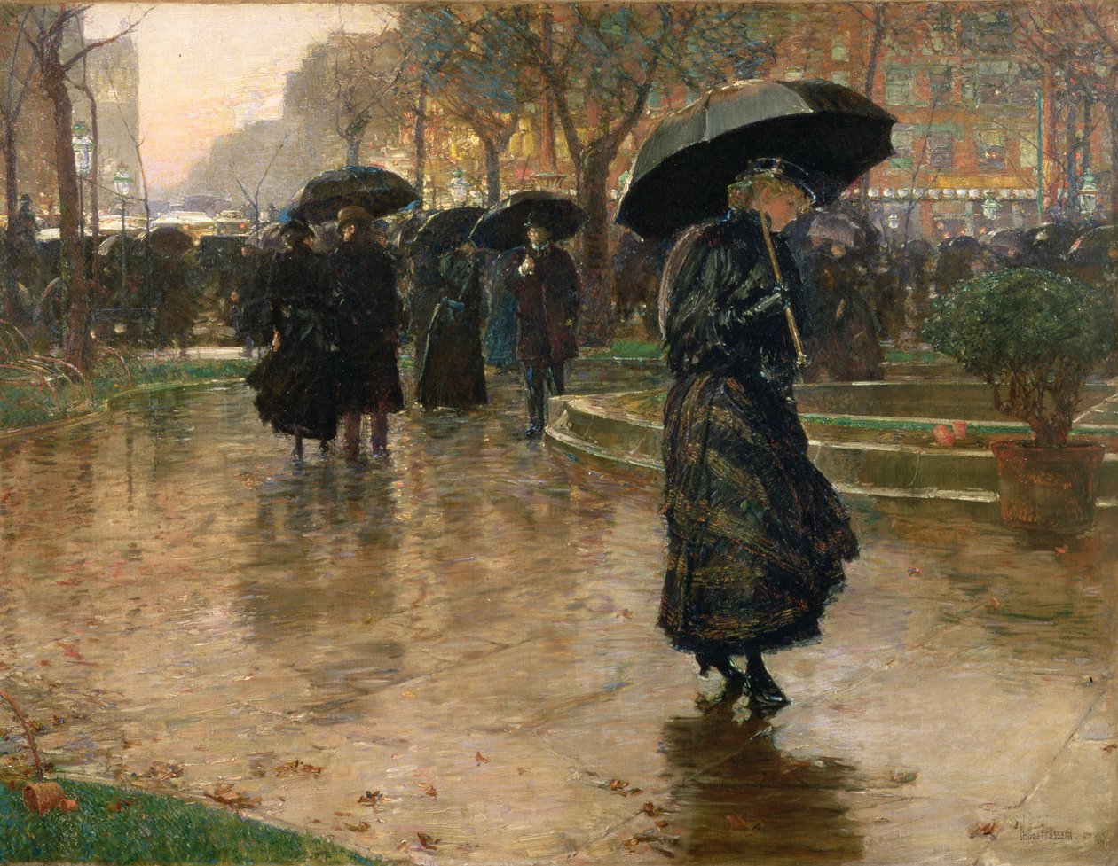 Tempestade de Chuva, Praça da União de Childe Frederick Hassam