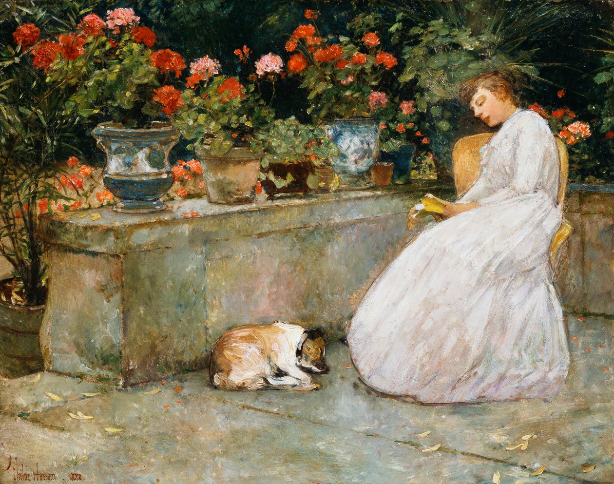 Leitura de Childe Frederick Hassam