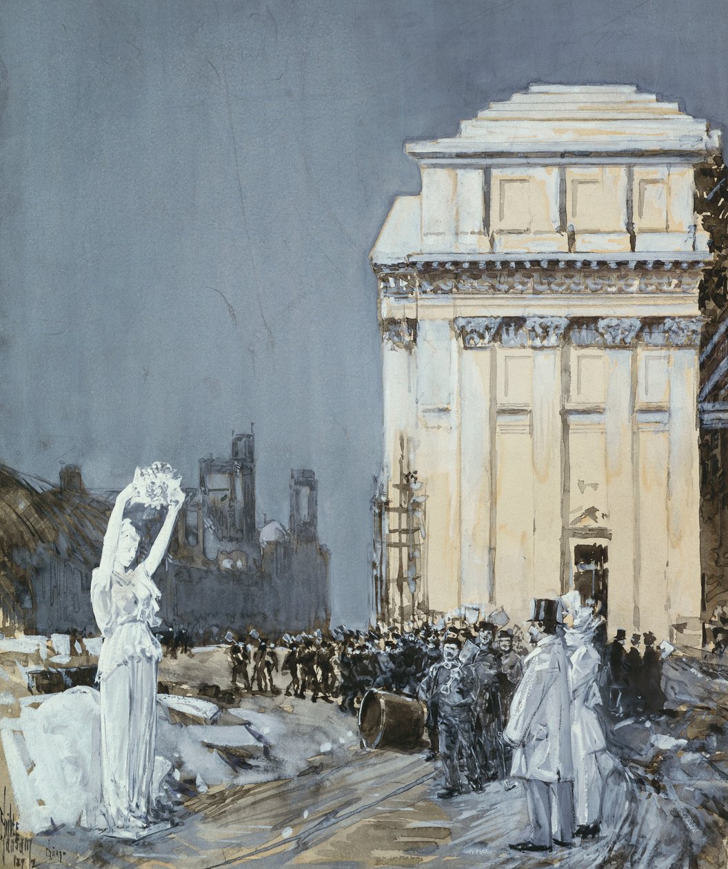 Cena na Exposição Mundial da Colúmbia, Chicago, Illinois de Childe Frederick Hassam