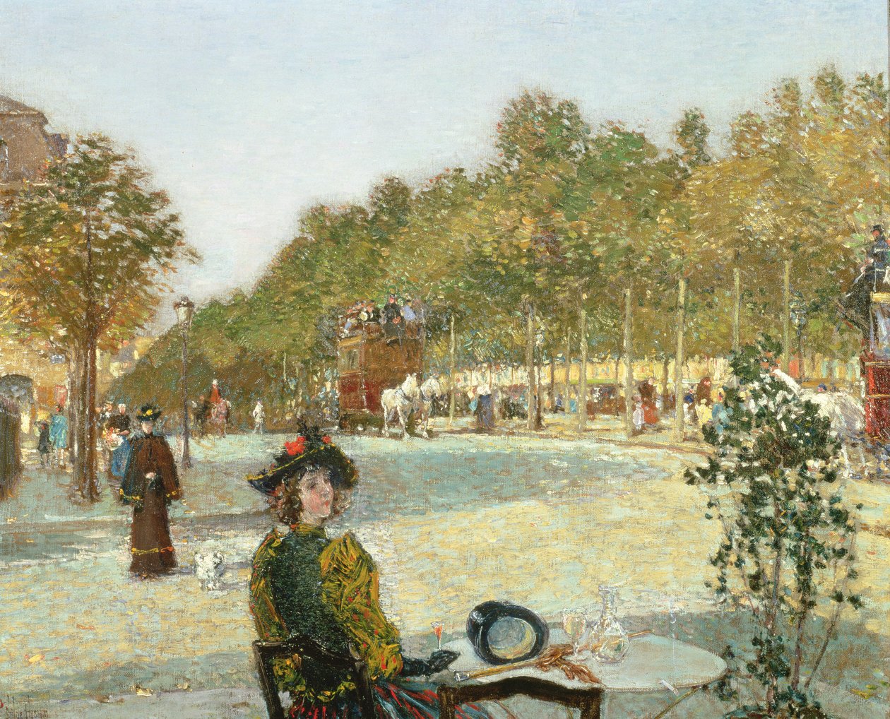 Setembro Sunlight, Paris (óleo sobre tela) de Childe Frederick Hassam