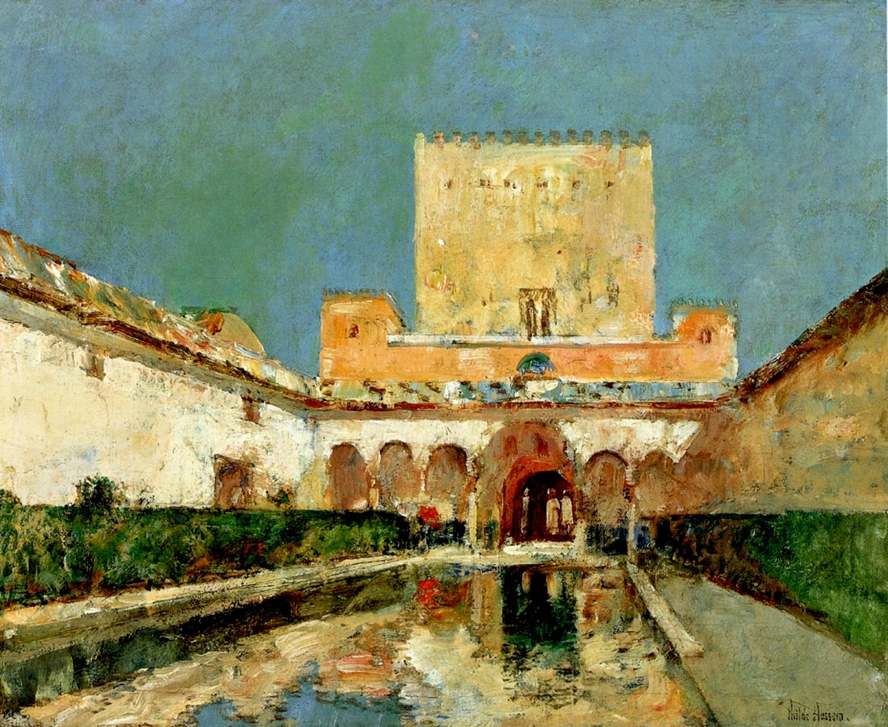 O Alhambra, Granada, Espanha, c.1883 (óleo sobre tela) de Childe Frederick Hassam
