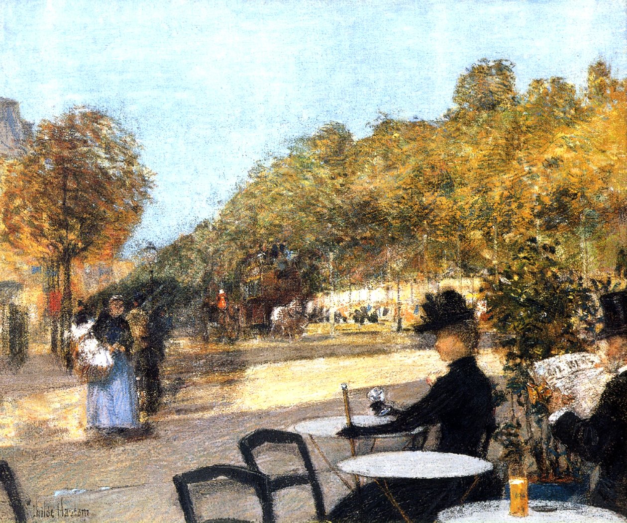 O terraço do café de Childe Frederick Hassam