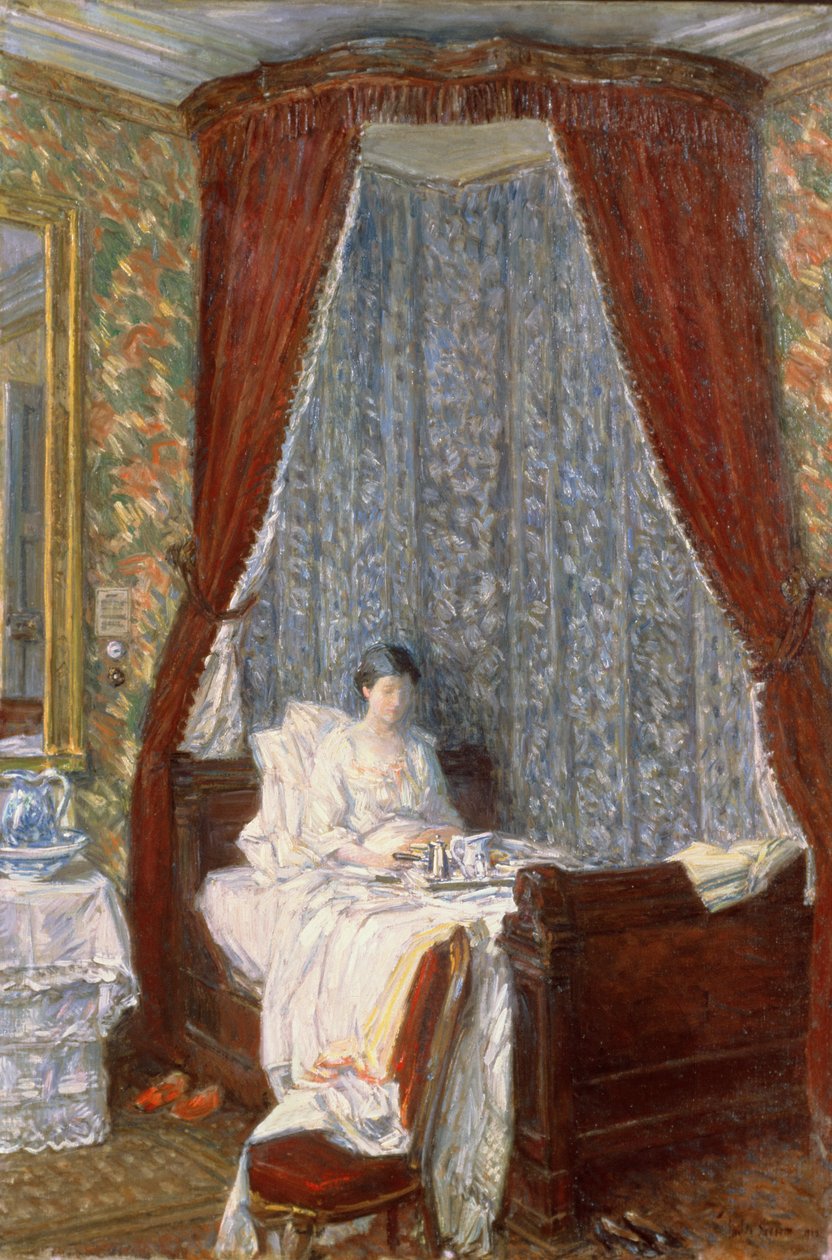 O café da manhã francês de Childe Frederick Hassam