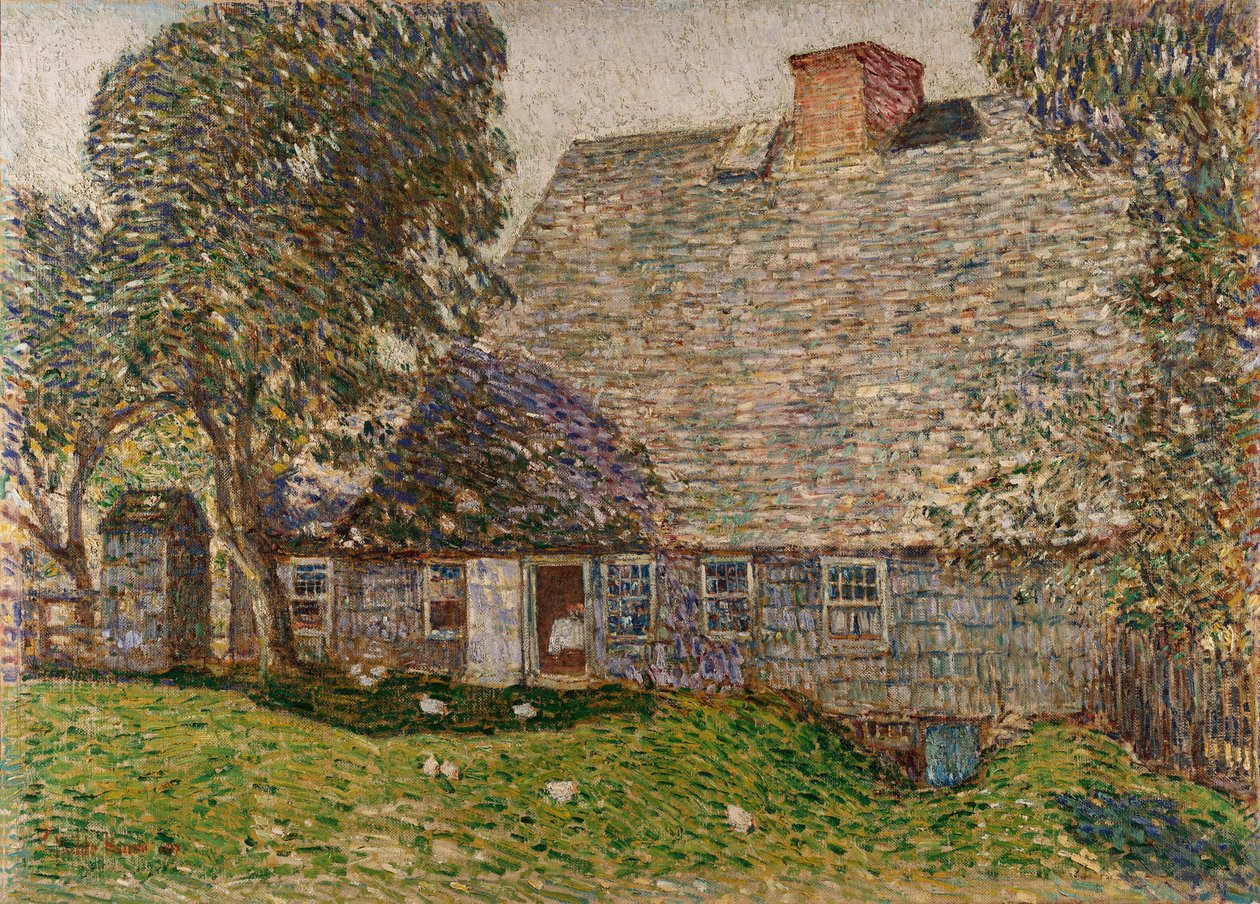 The Old Mulford House, East Hampton de Childe Frederick Hassam