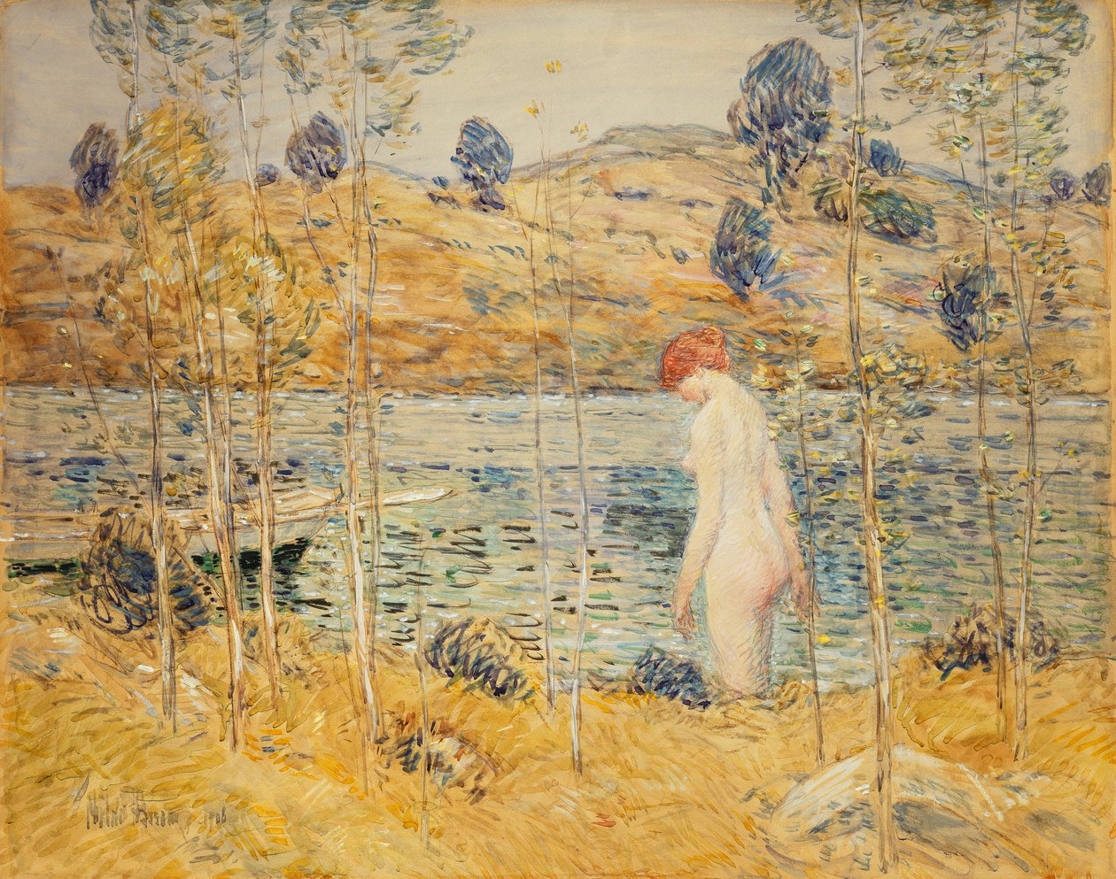 A margem do rio de Childe Frederick Hassam