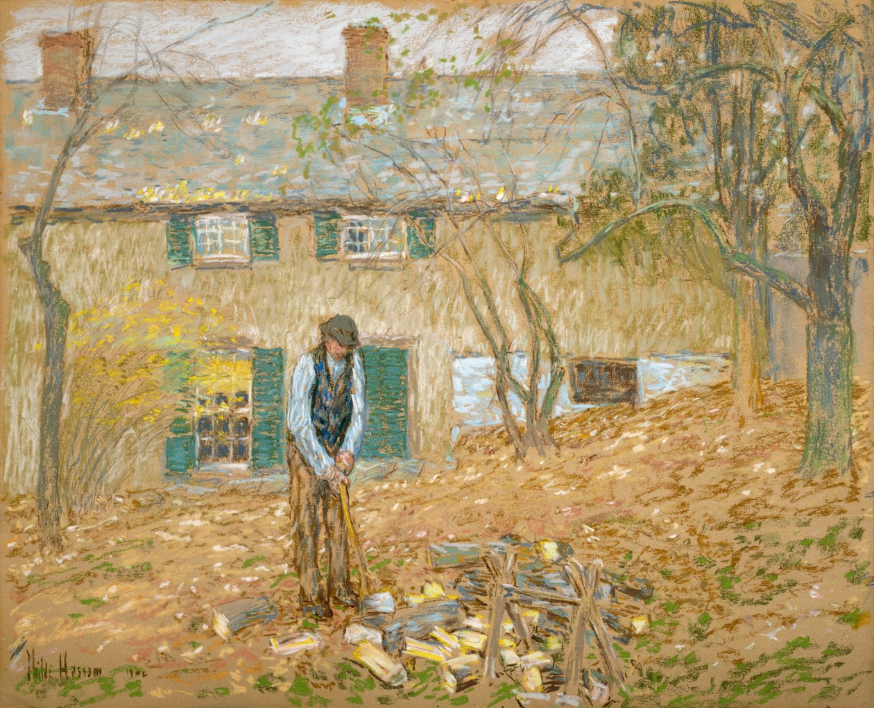 Helicóptero de madeira de Childe Frederick Hassam
