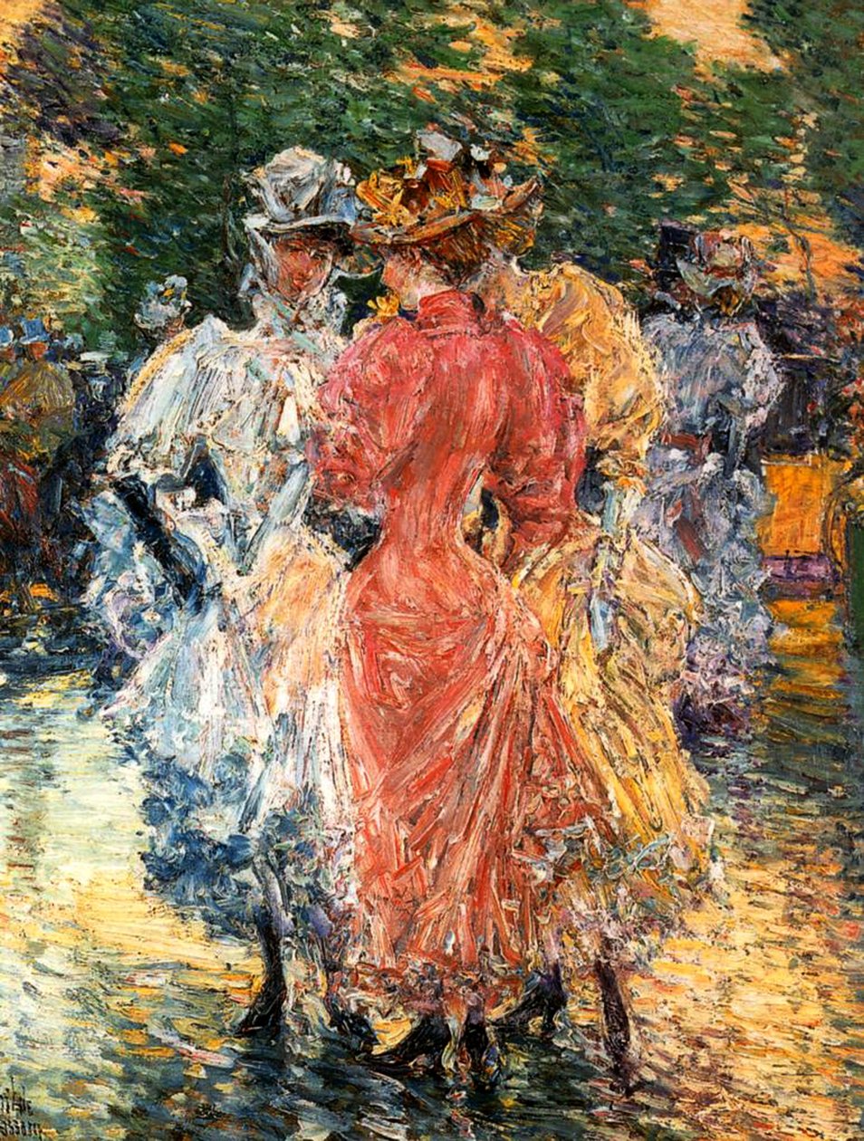 Moças Conversando, c.1892 (óleo sobre tela) de Childe Frederick Hassam
