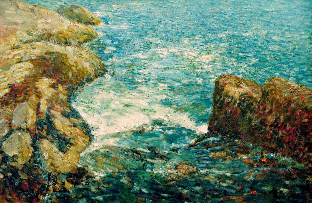 Surf e rochas de Childe Hassam