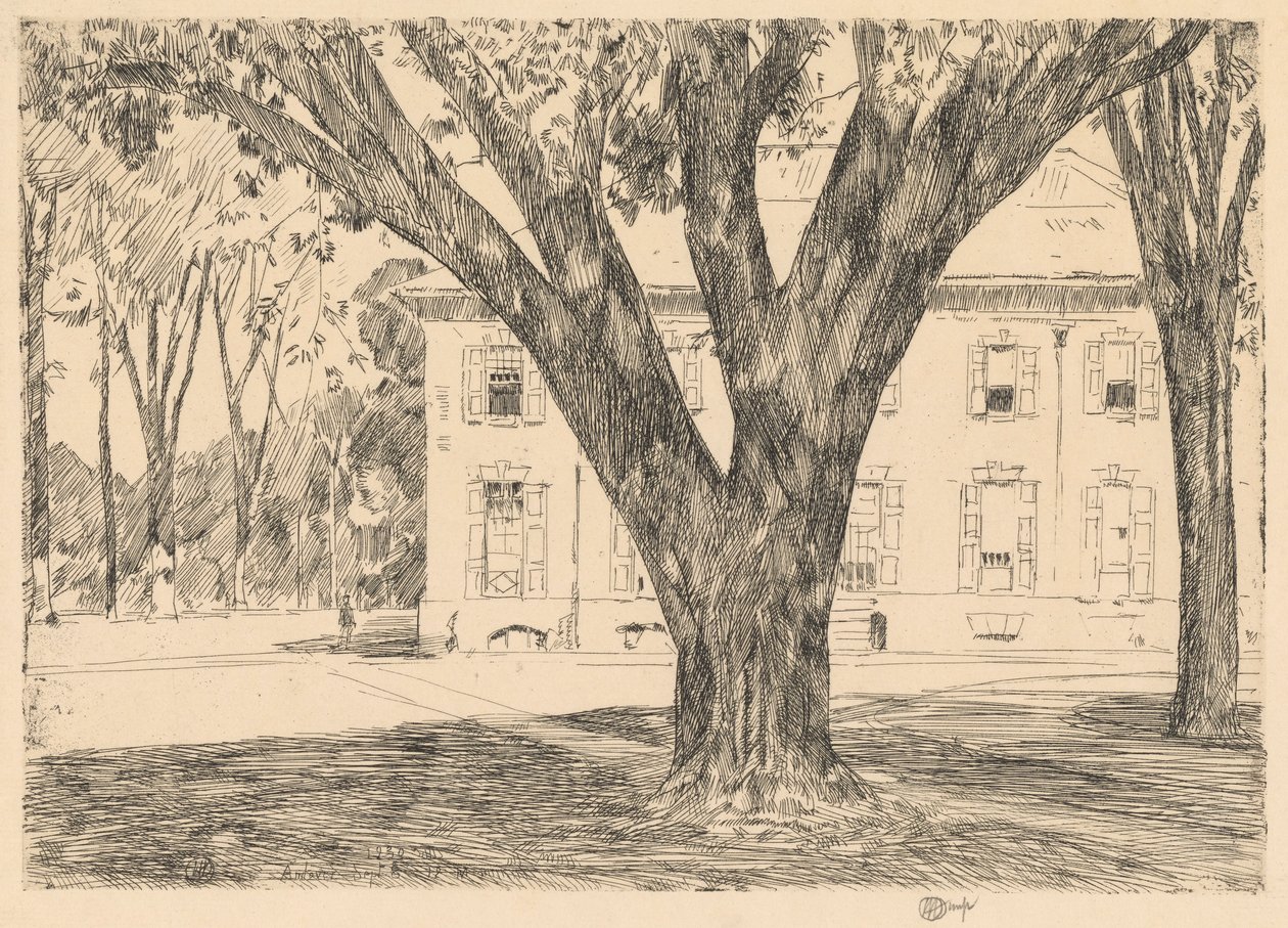 Campus e Biblioteca, Andover de Childe Hassam