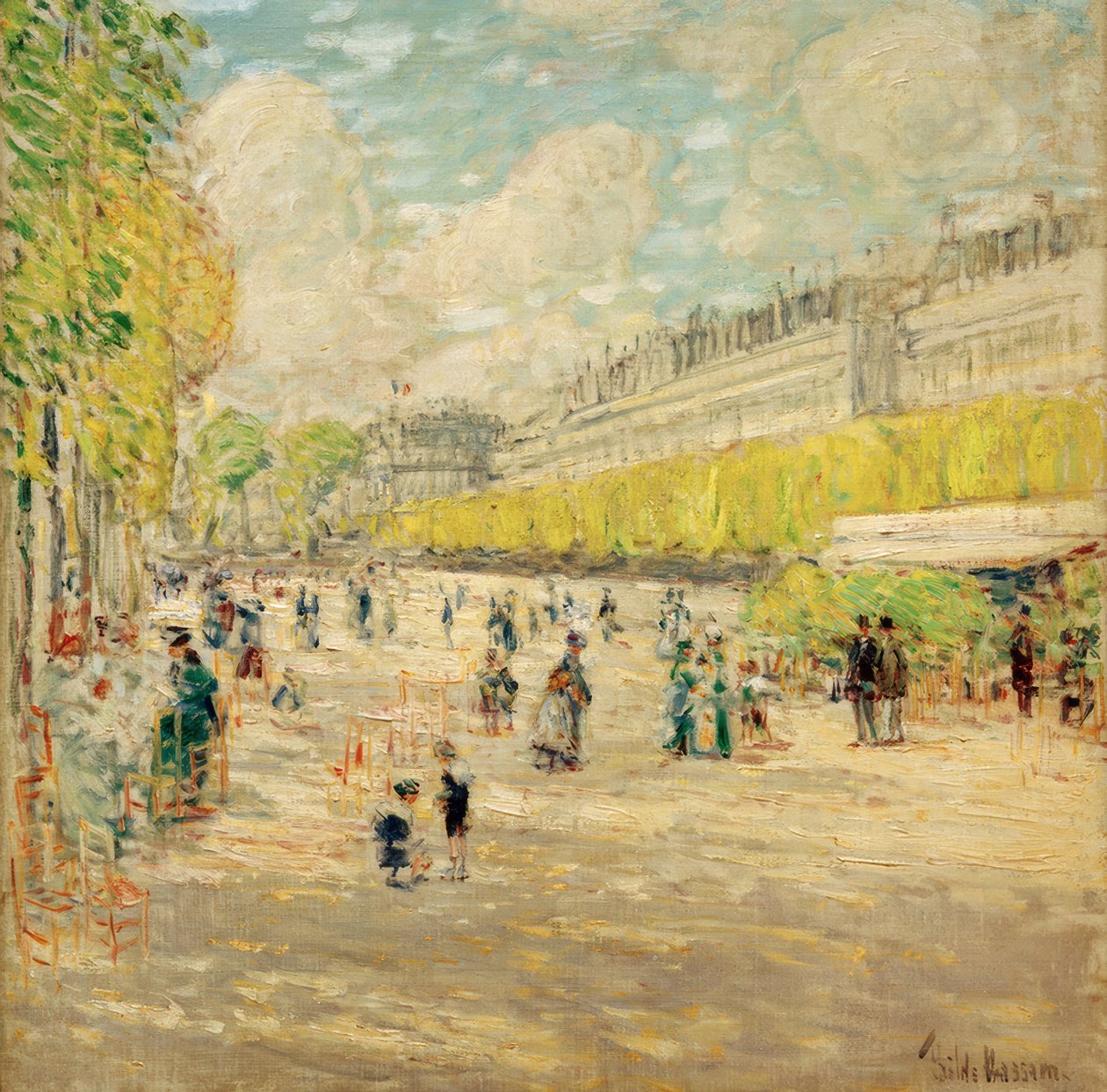 Jardins das Tulherias de Childe Hassam
