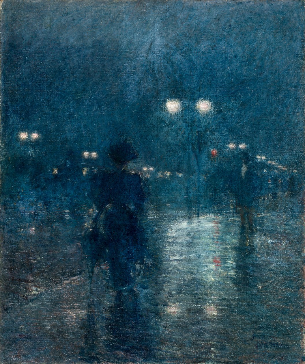 Noturno da Quinta Avenida, c. 1895 de Childe Hassam