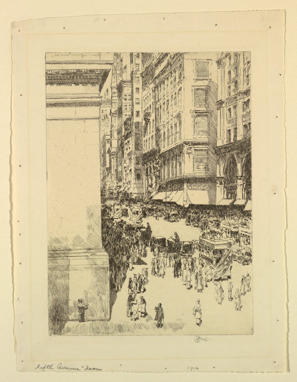 Quinta Avenida, meio-dia de Childe Hassam