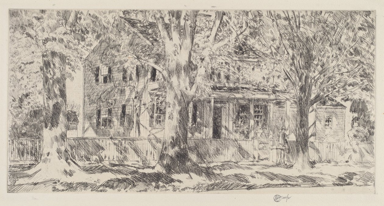 Casa na rua principal, Easthampton de Childe Hassam