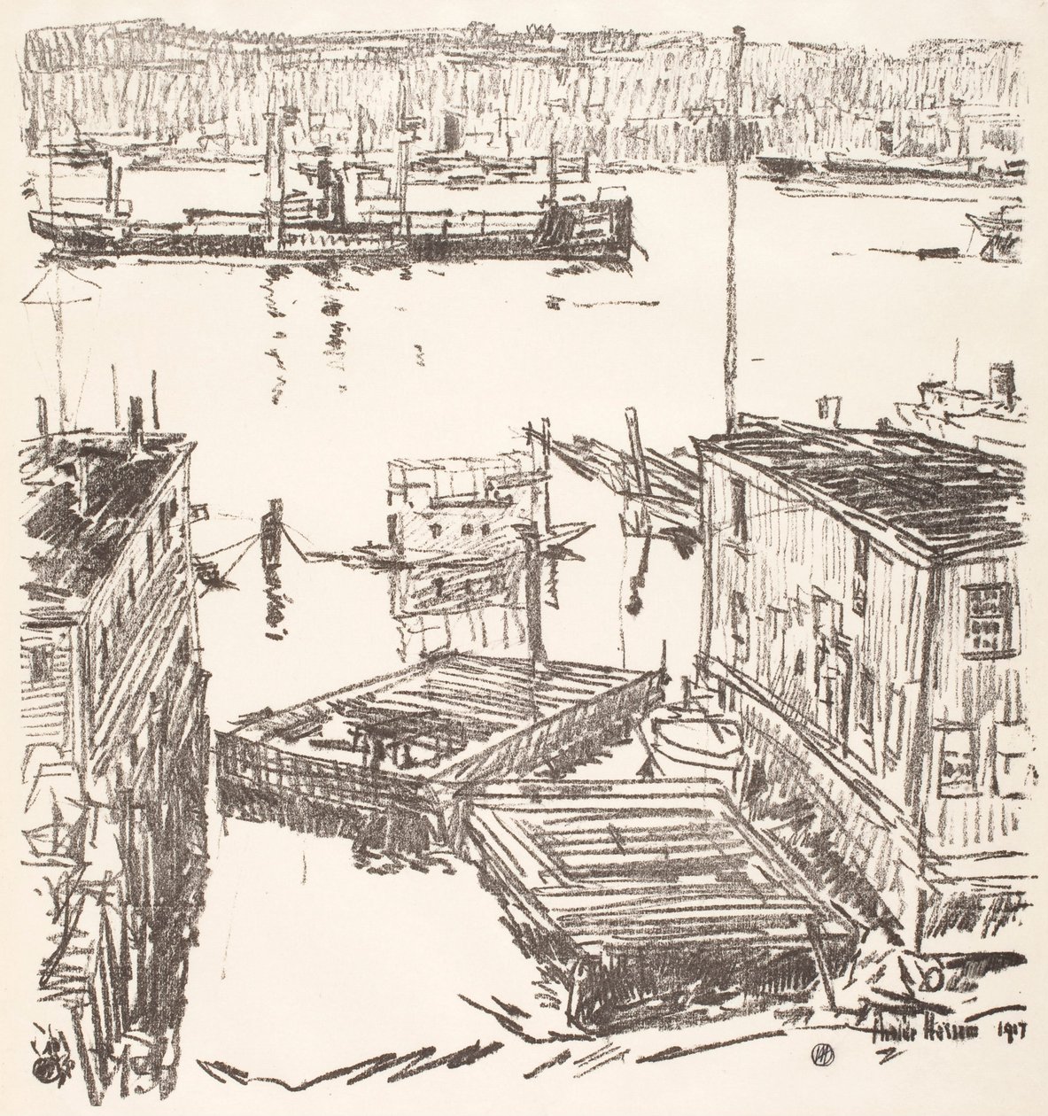North River de Childe Hassam