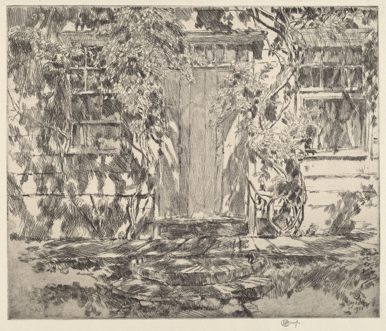 Old Doorway, Easthampton de Childe Hassam