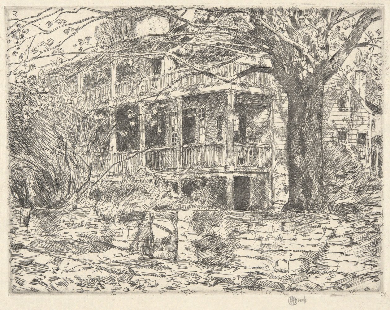 Old House, Cos Cob, 1915 de Childe Hassam