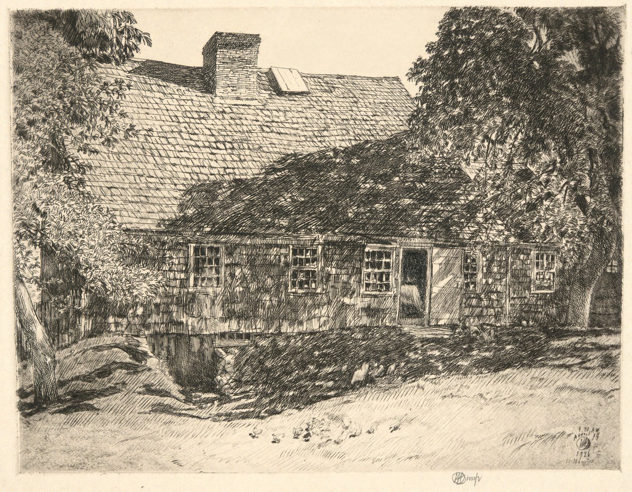 Old Mulford House, Easthampton, 1926 de Childe Hassam