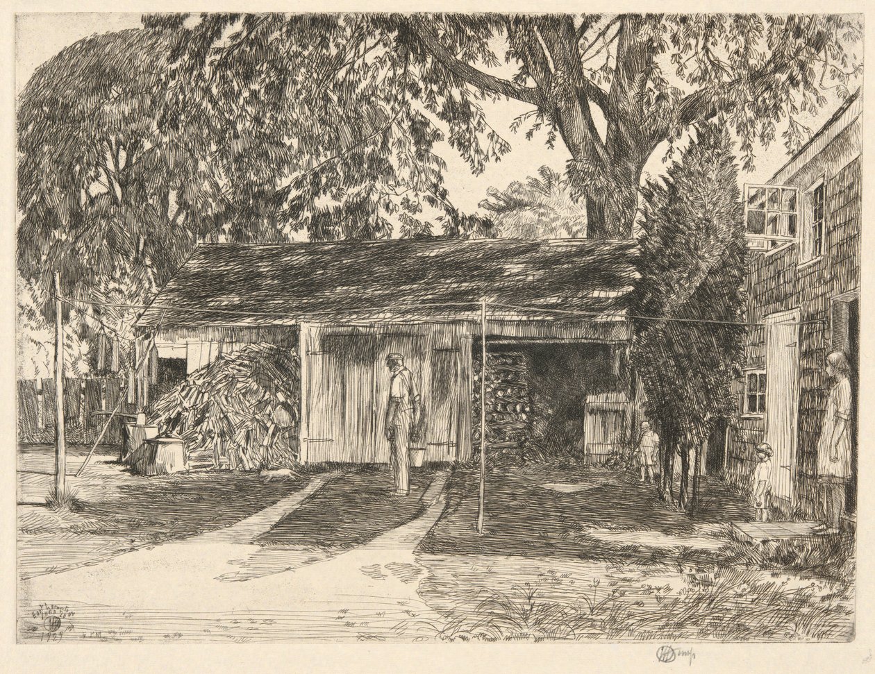 Old Woodshed, Easthampton, 1929 de Childe Hassam