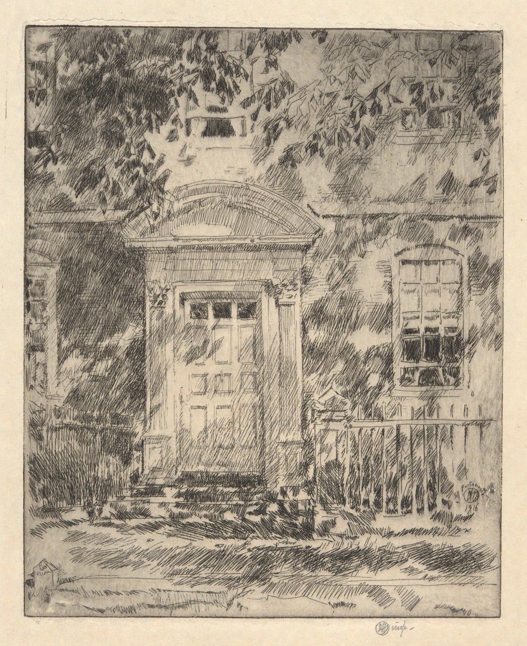 Porta de Portas de Portsmouth, 1916 de Childe Hassam