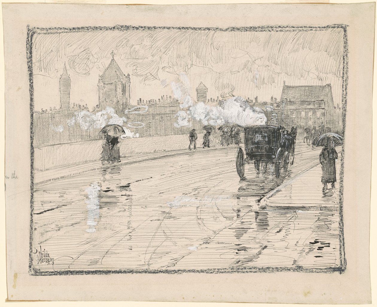 Dia chuvoso, Boston de Childe Hassam