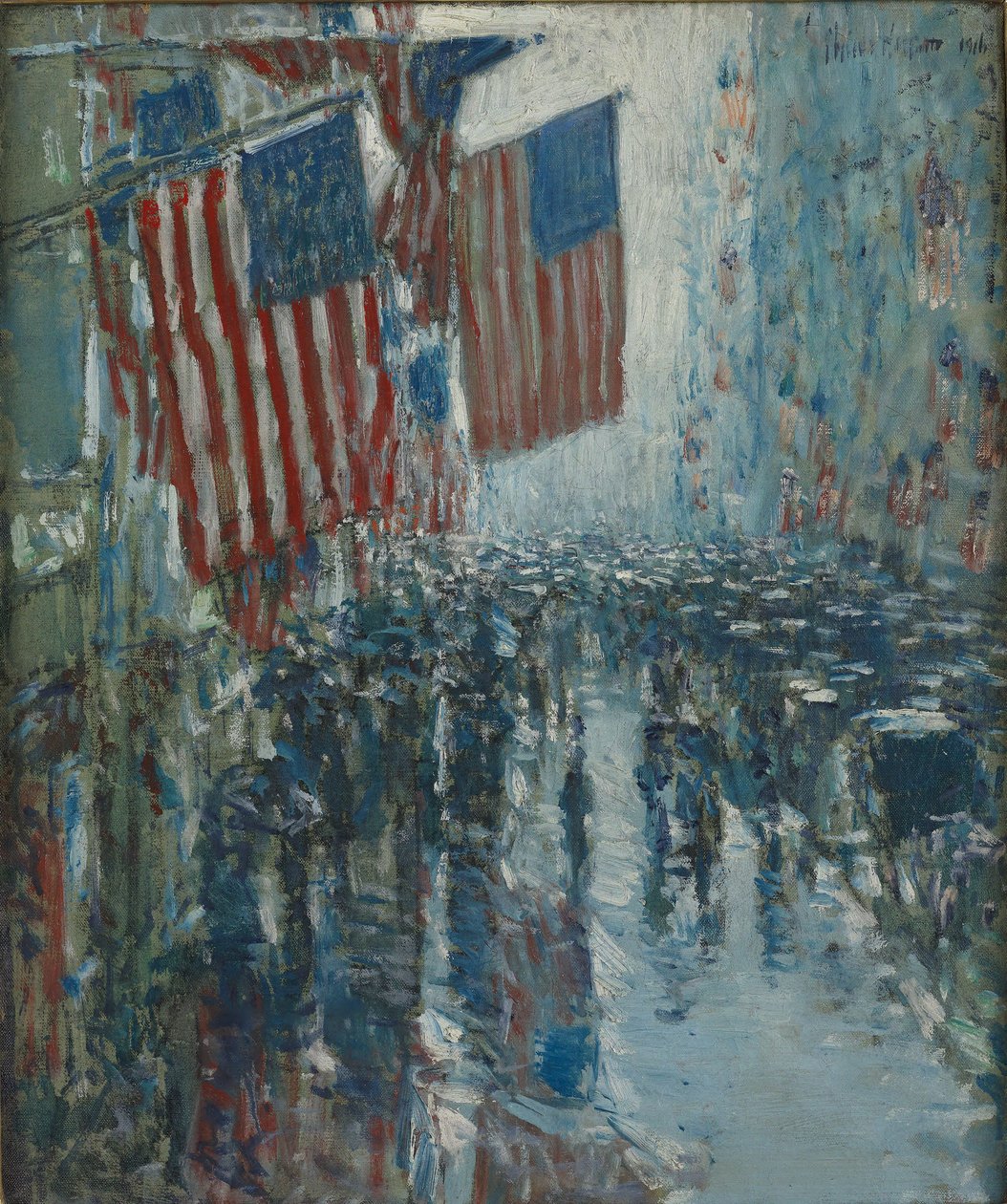 Dia de chuva, Quinta Avenida de Childe Hassam