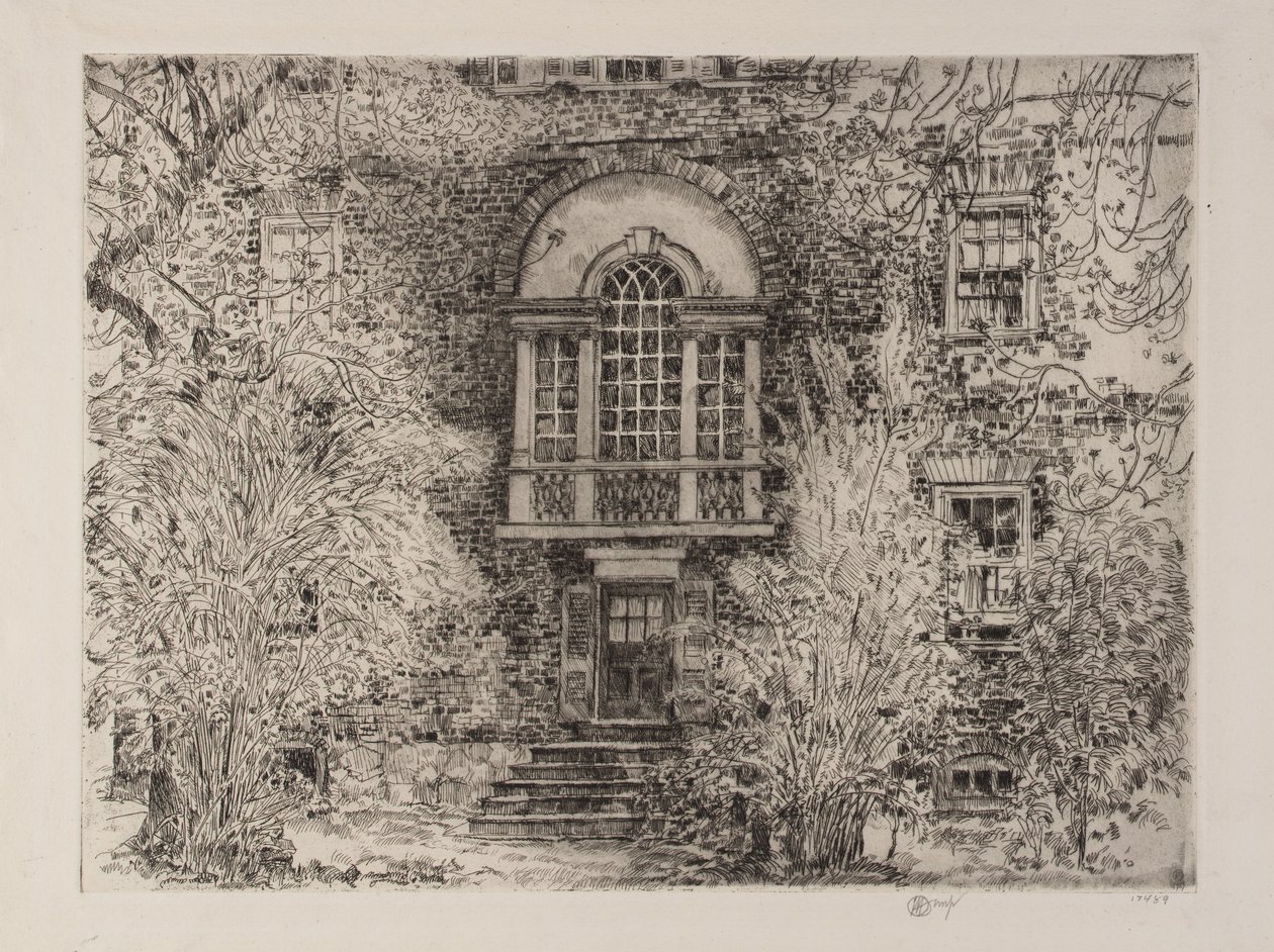 primavera em Annapolis (Chase House Garden) de Childe Hassam